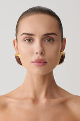 Inaya Square Stud Earring - Gold