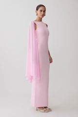 Farid Bandage Maxi Dress With Chiffon - Baby Pink