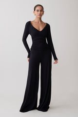 Sari Long Sleeve Modal Top - Black