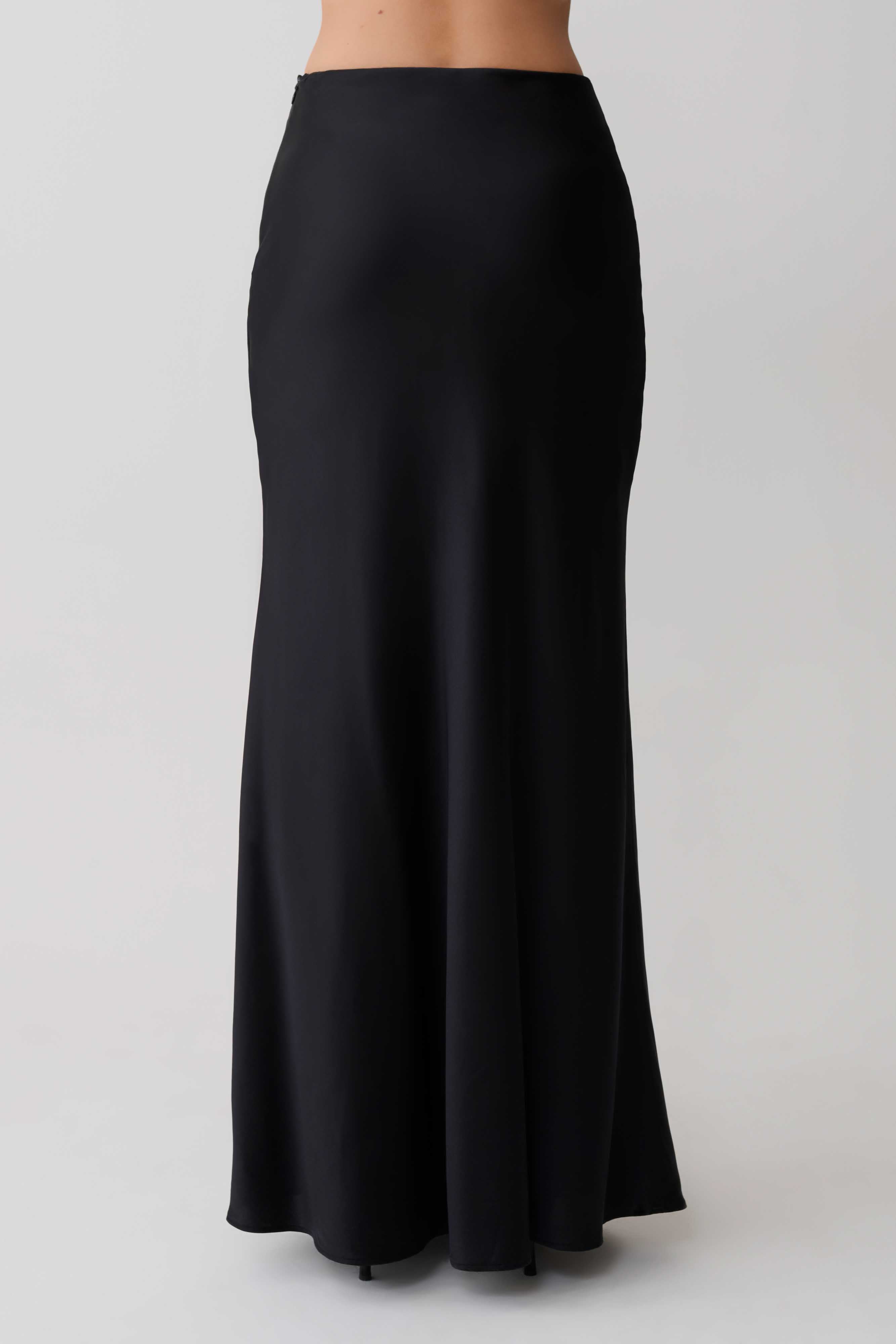 Sabrina Silk Blend Maxi Skirt - Black