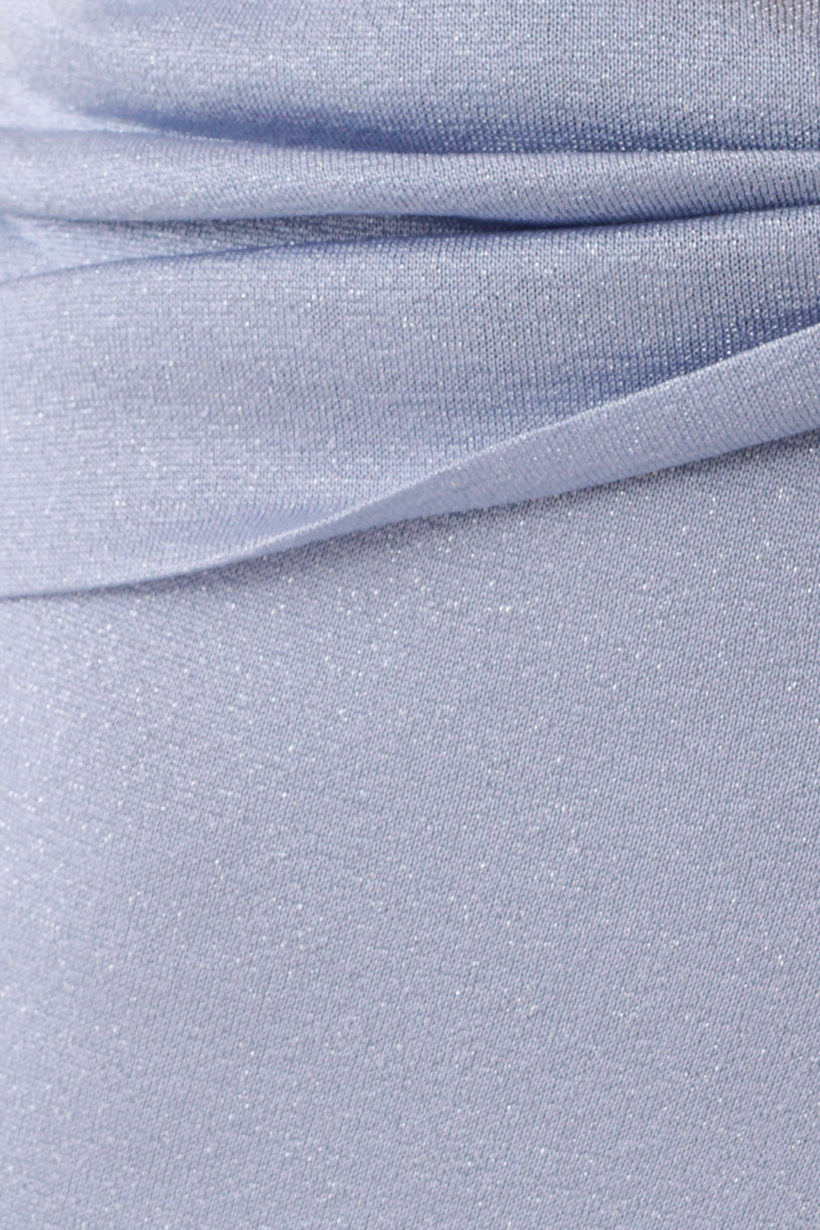 Adrienne Lurex Knot Maxi Skirt - Pastel Blue