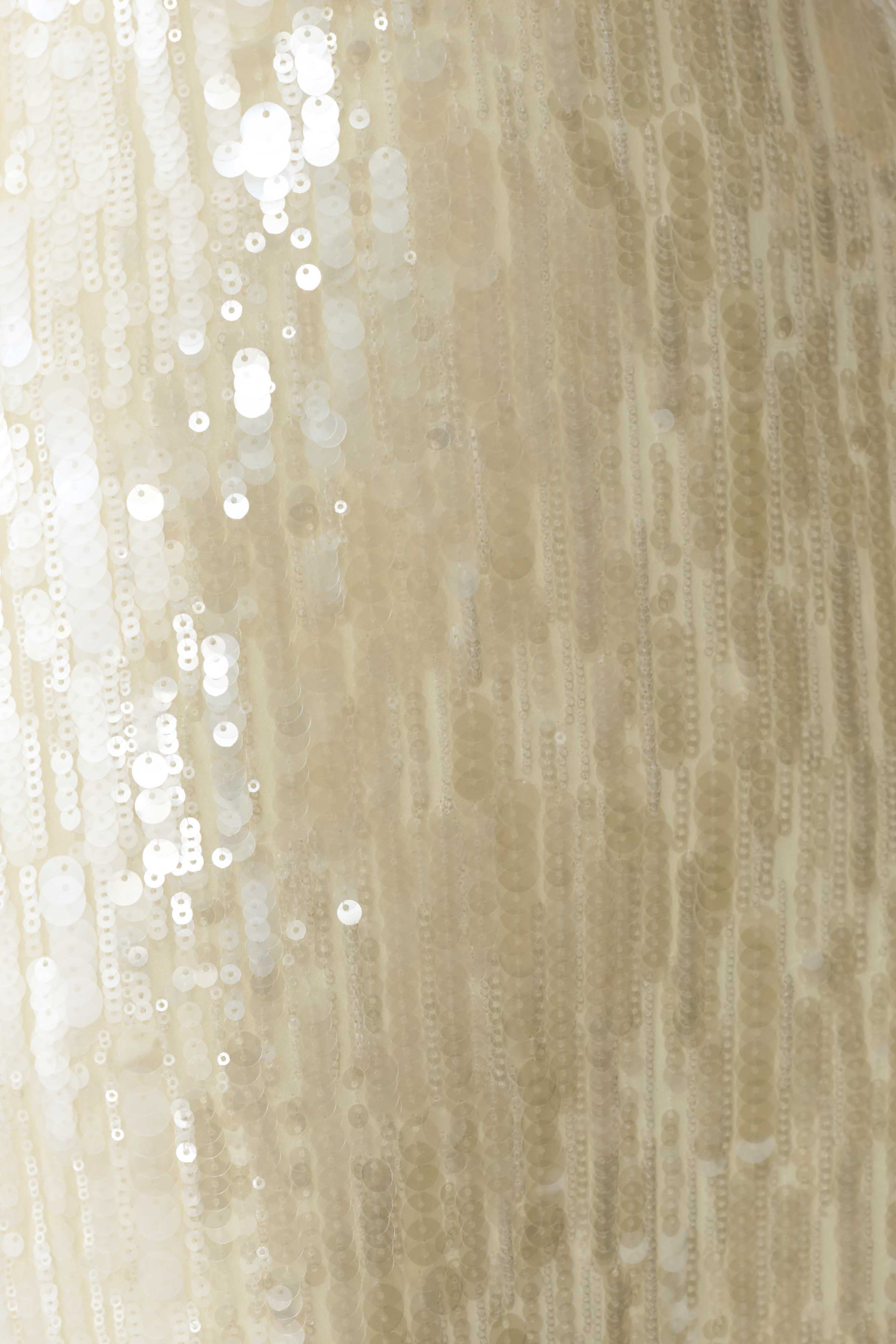 Gertrud Sequin Halter Maxi Dress - Lemon