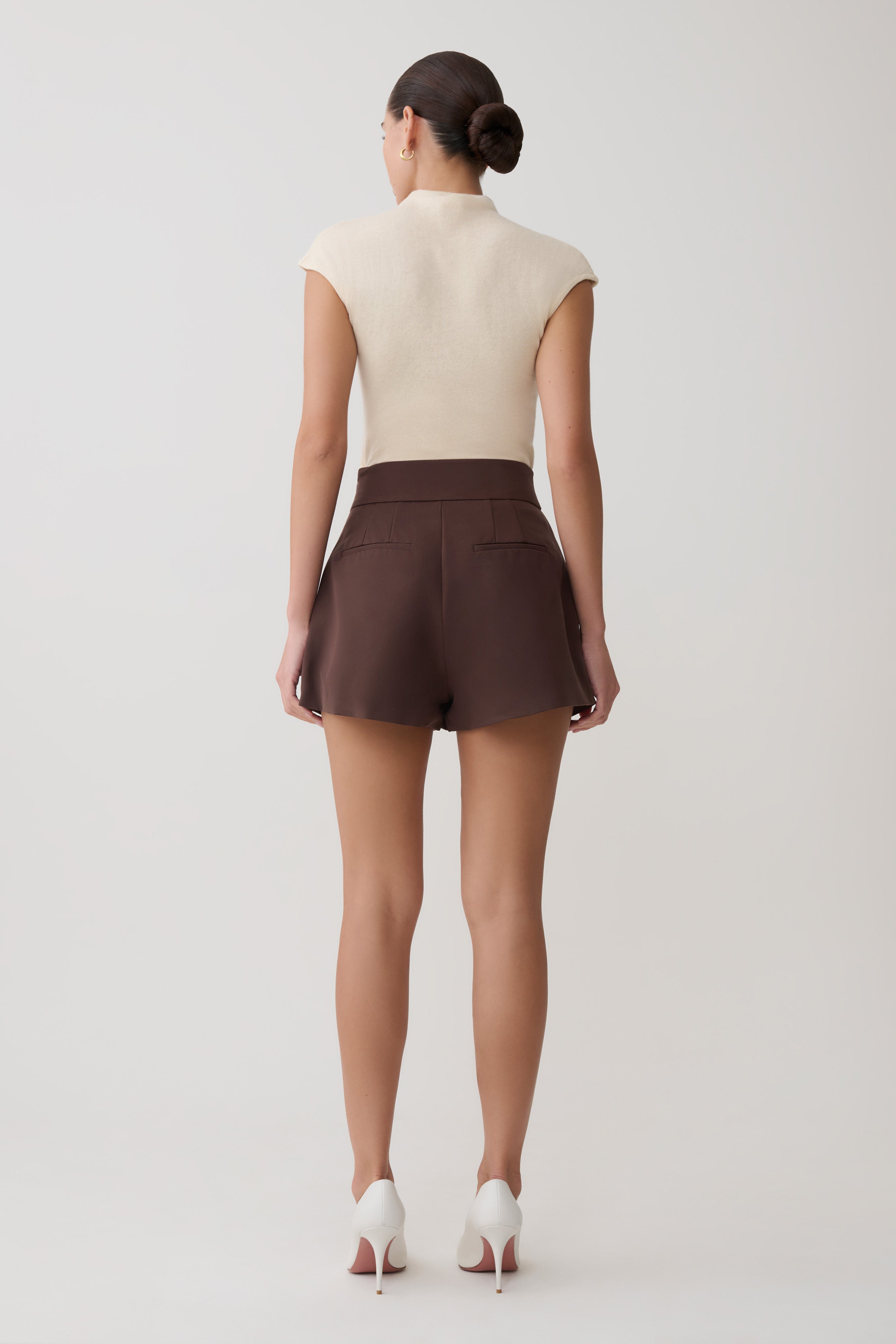 Alden High Waisted Short - Chocolate