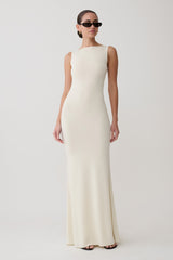 Tarna Sleeveless Slinky Maxi Dress - Bone