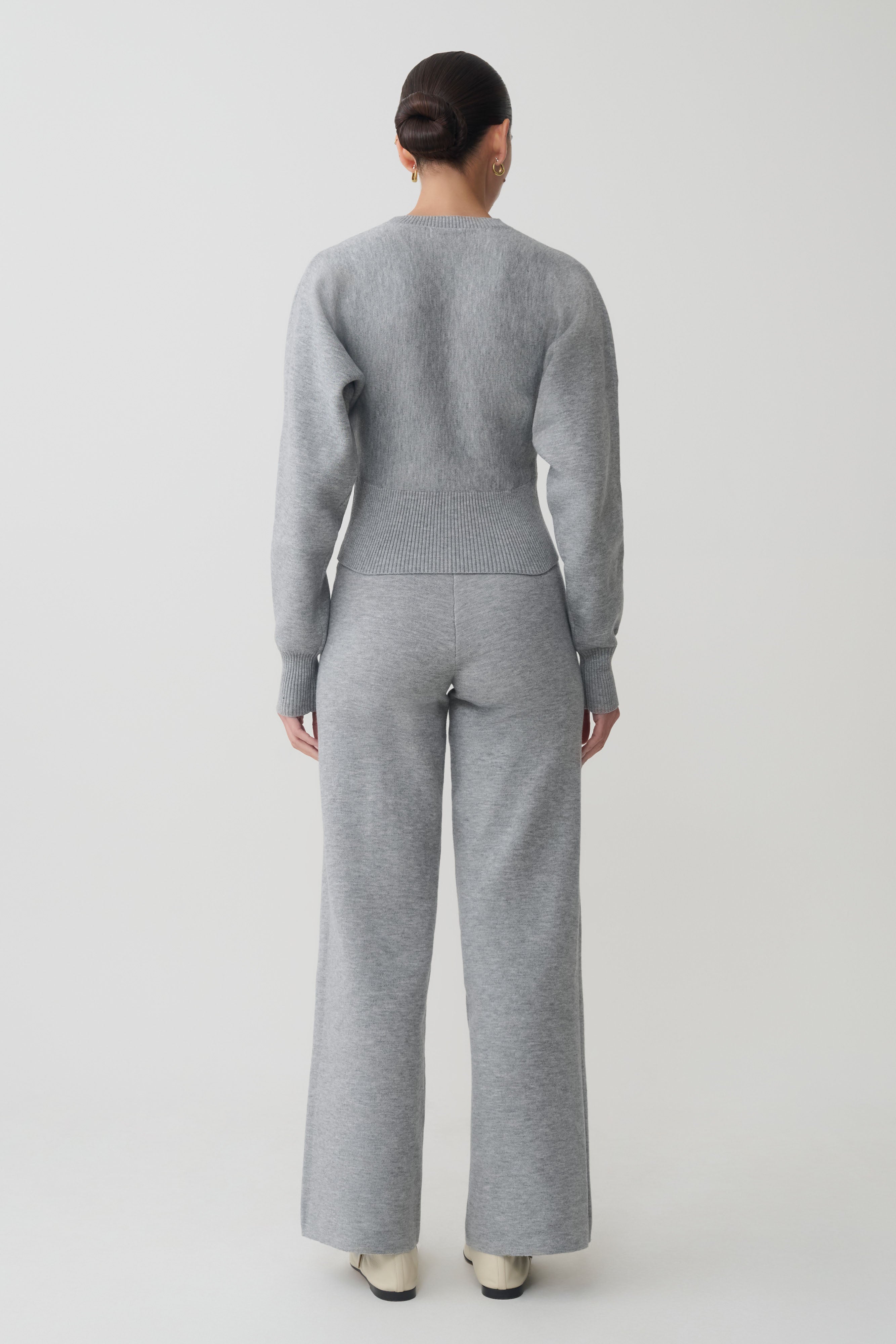 Ciaralee Cinched Waist Jumper - Grey Marle