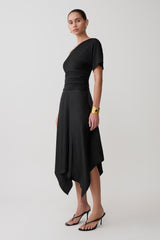 Luu Off Shoulder Slinky Top - Black