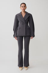 Wesley Structured Blazer - Charcoal Shadow
