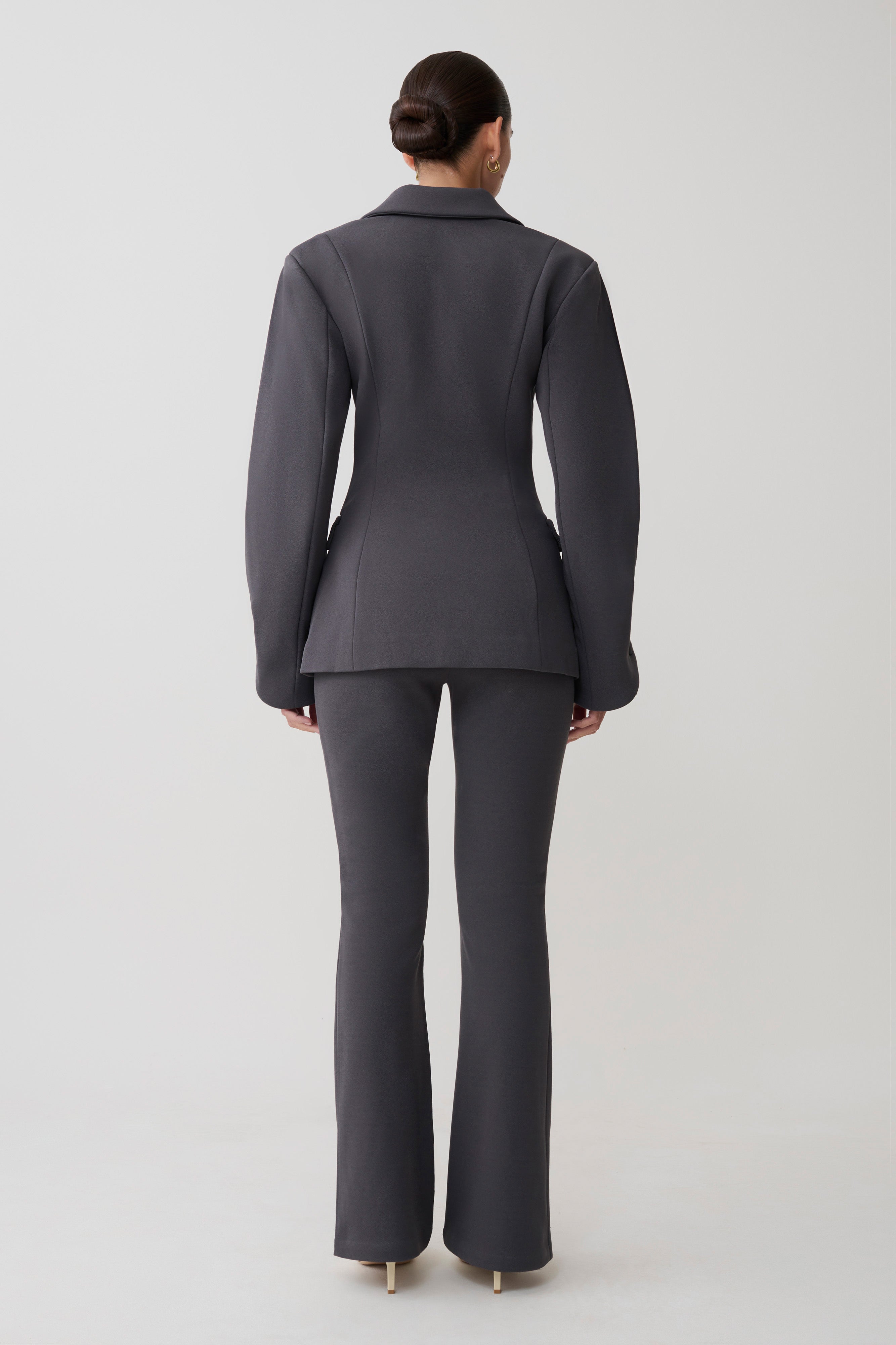 Marion Fit And Flare Pant - Charcoal Shadow