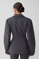 Wesley Structured Blazer - Charcoal Shadow