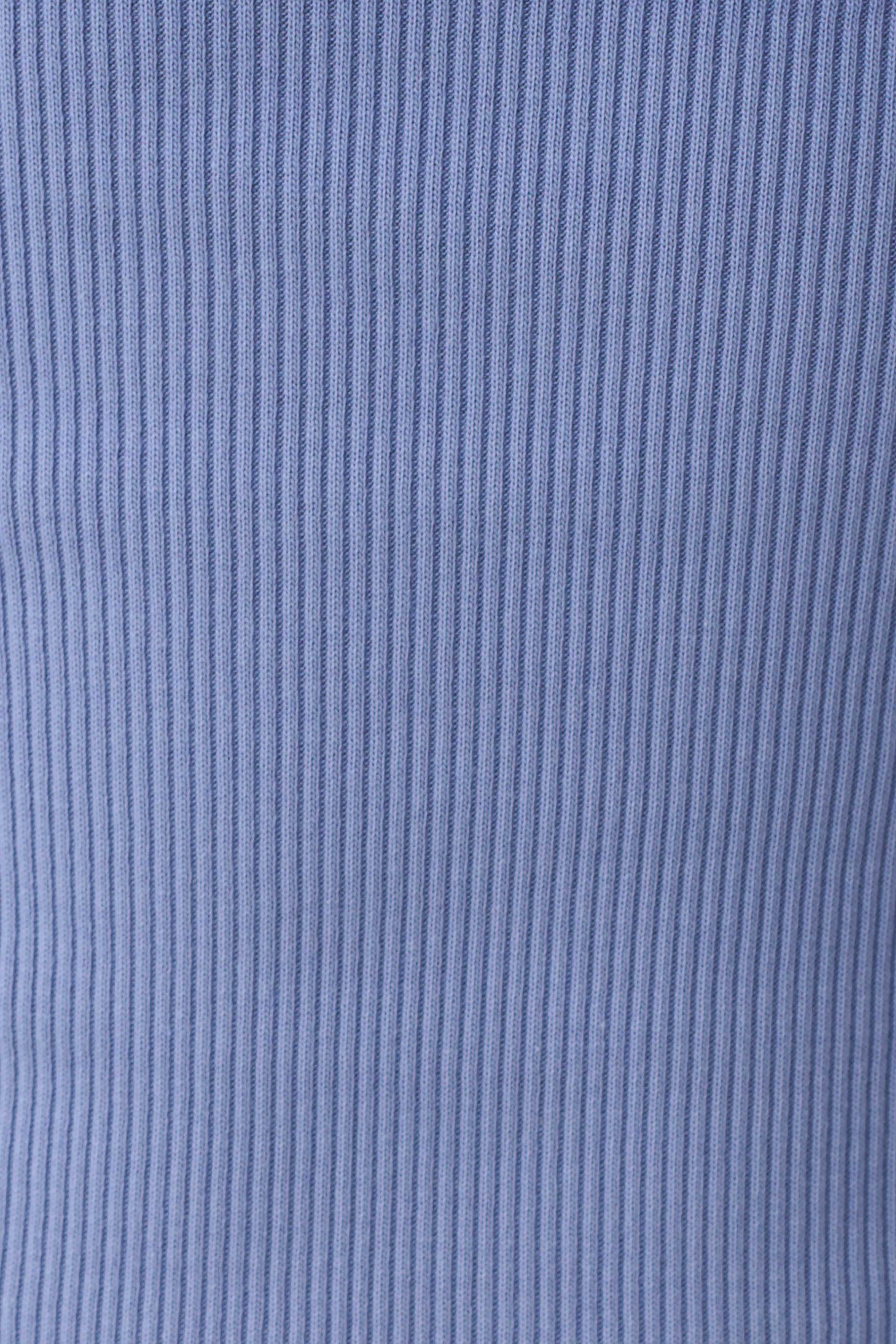Aisling Ribbed Square Neck Sleeveless Top - Cornflower Blue