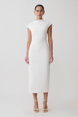 Lorena Cotton Midi Dress - White