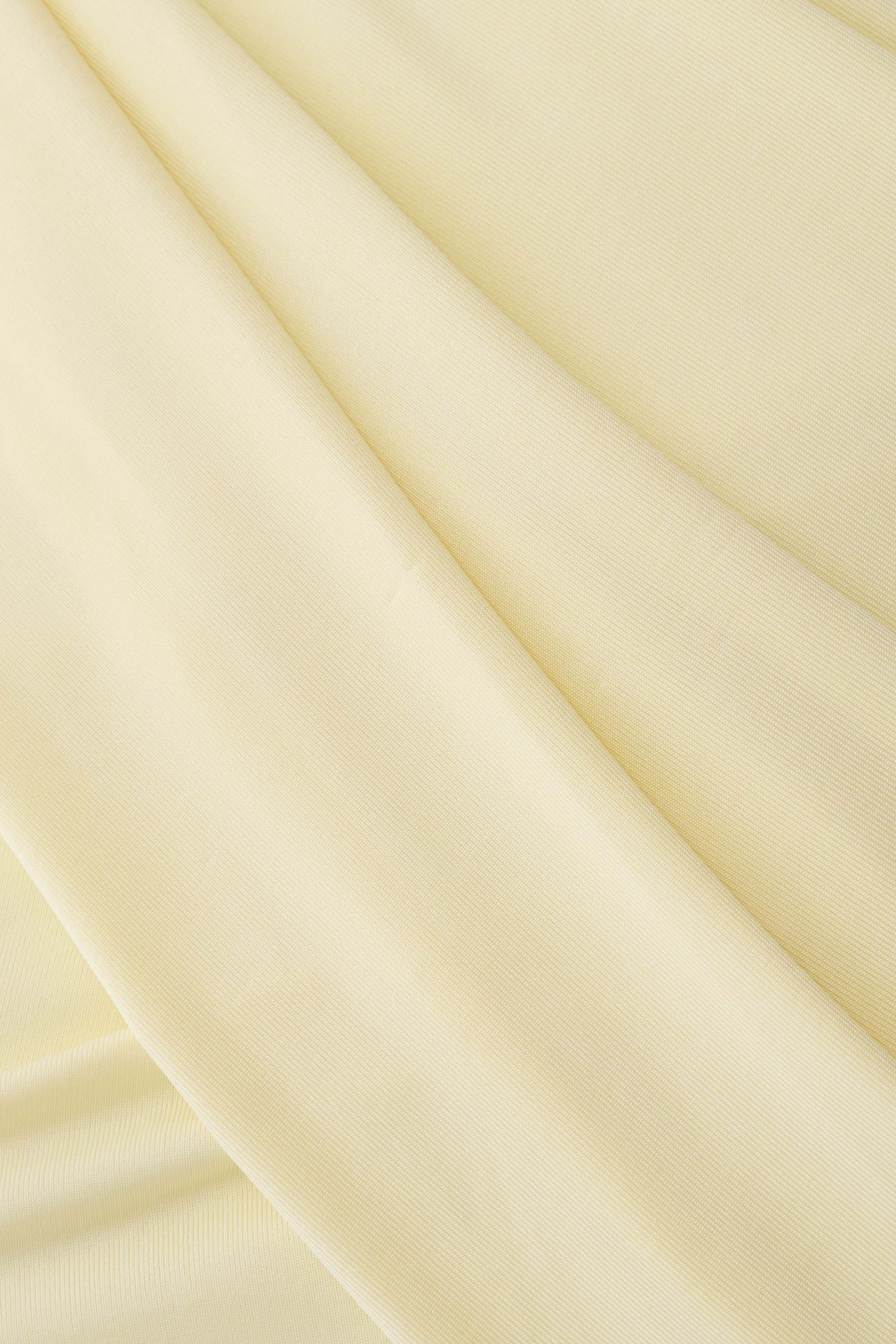 Adrienne One Shoulder Slinky Top - Lemon
