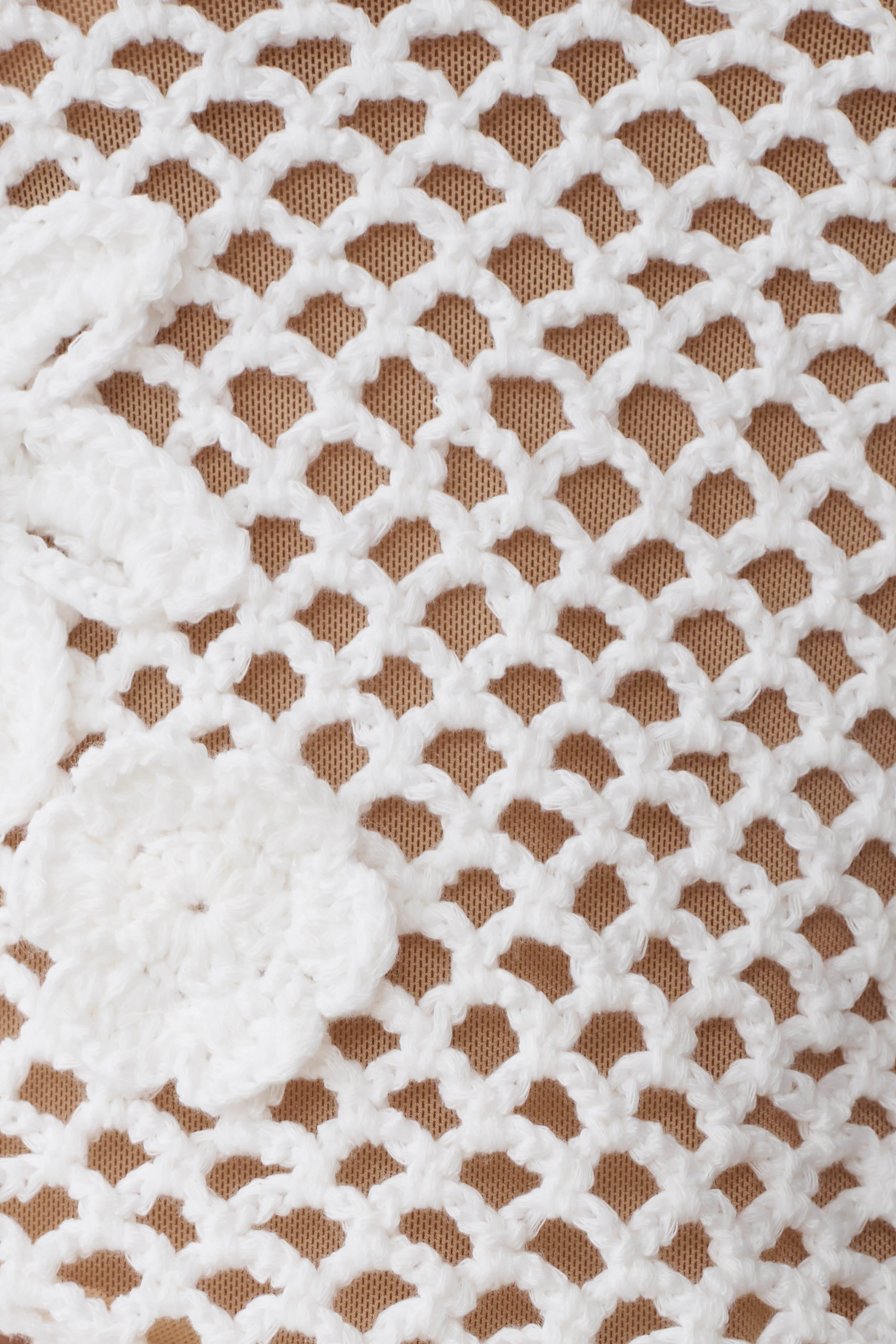 Miley Crochet Halter Top - Ivory