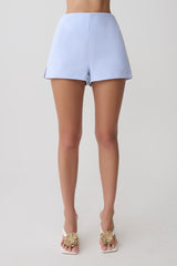 Allison Cotton Short - Blue Pinstripe