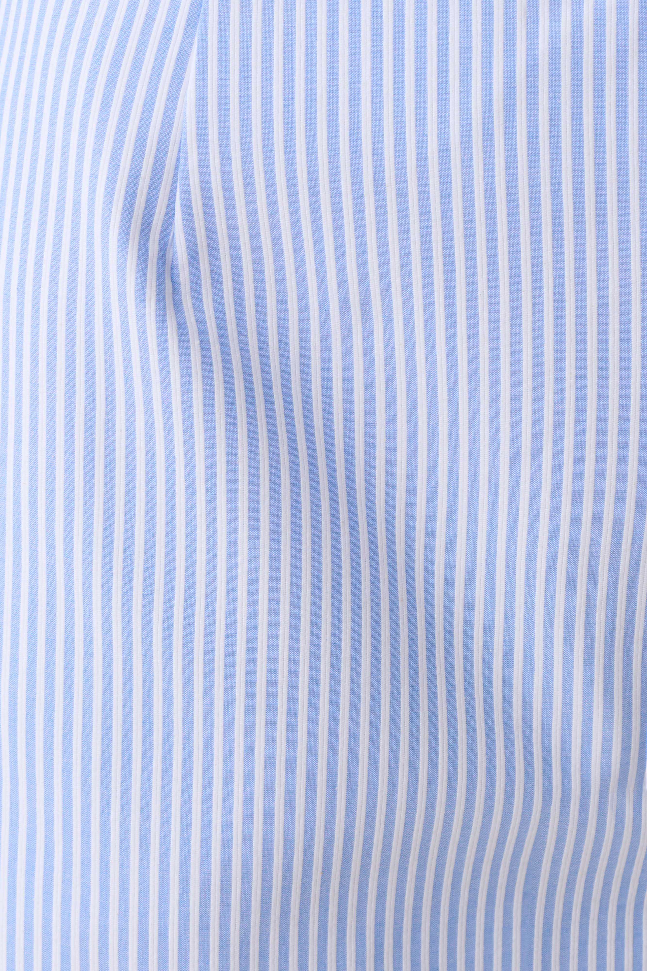 Allison Halter Sleeveless Shirt - Blue Pinstripe