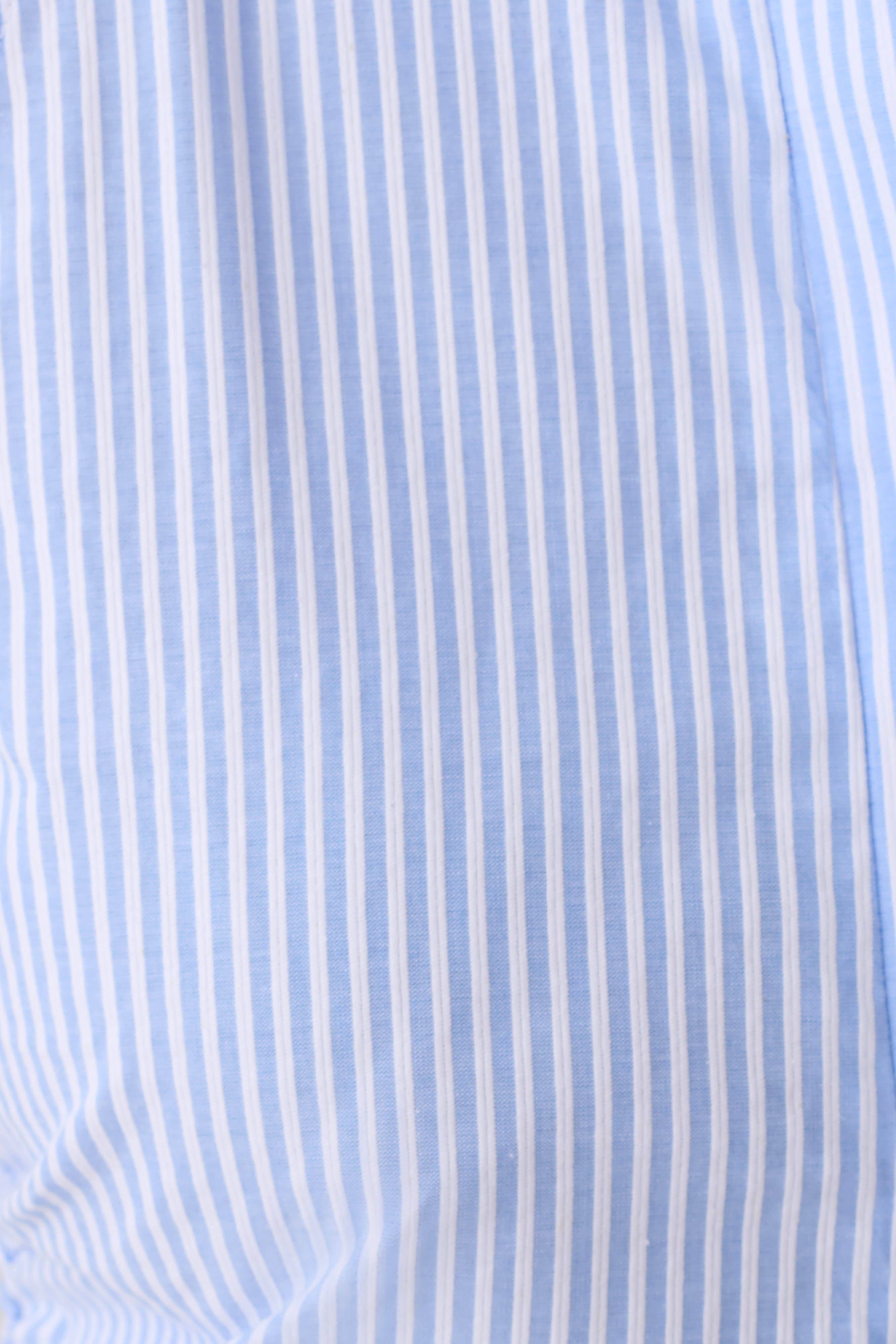 Allison Cotton Short - Blue Pinstripe
