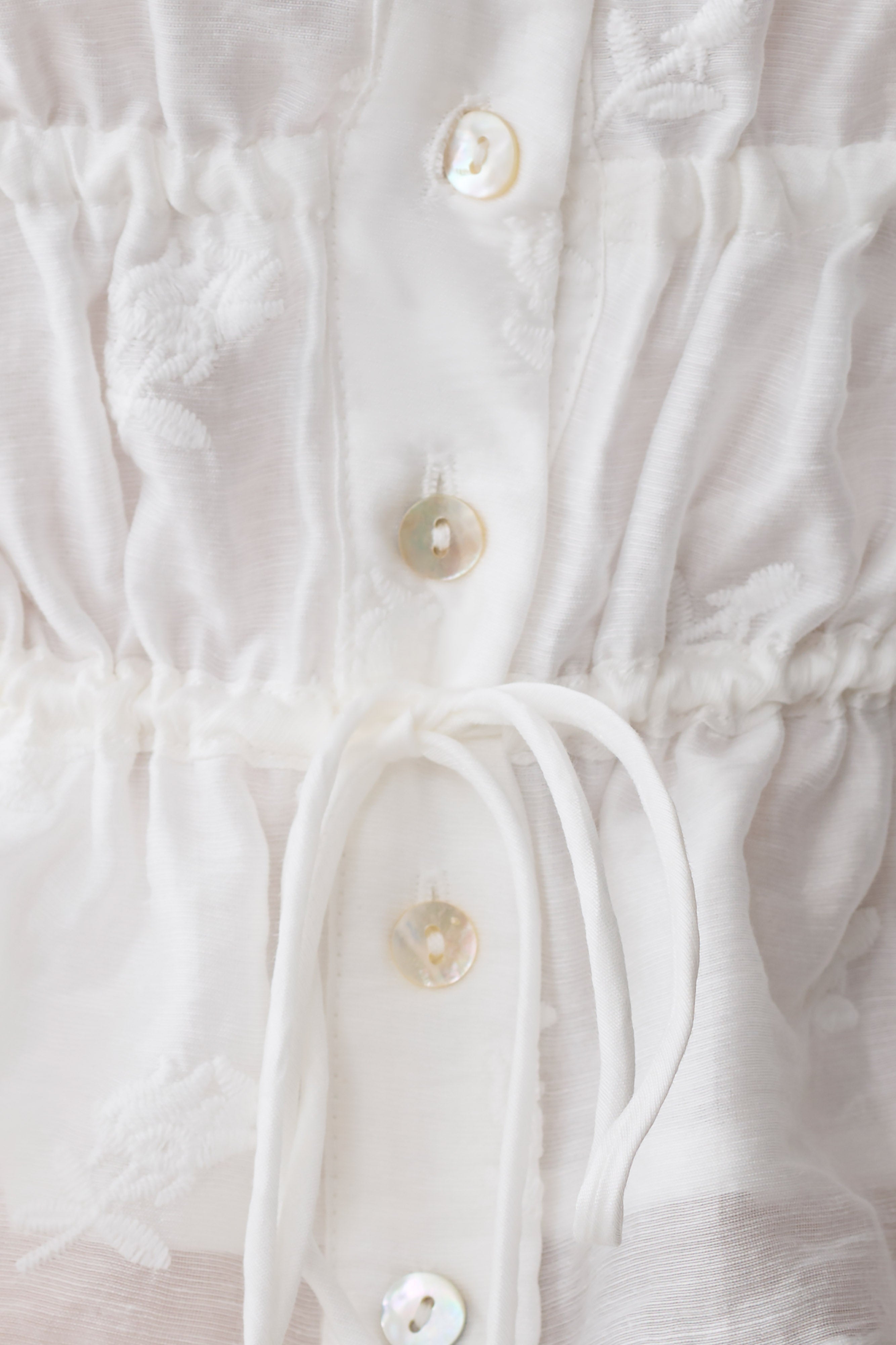 Vivian Embroidered Sleeveless Top - White