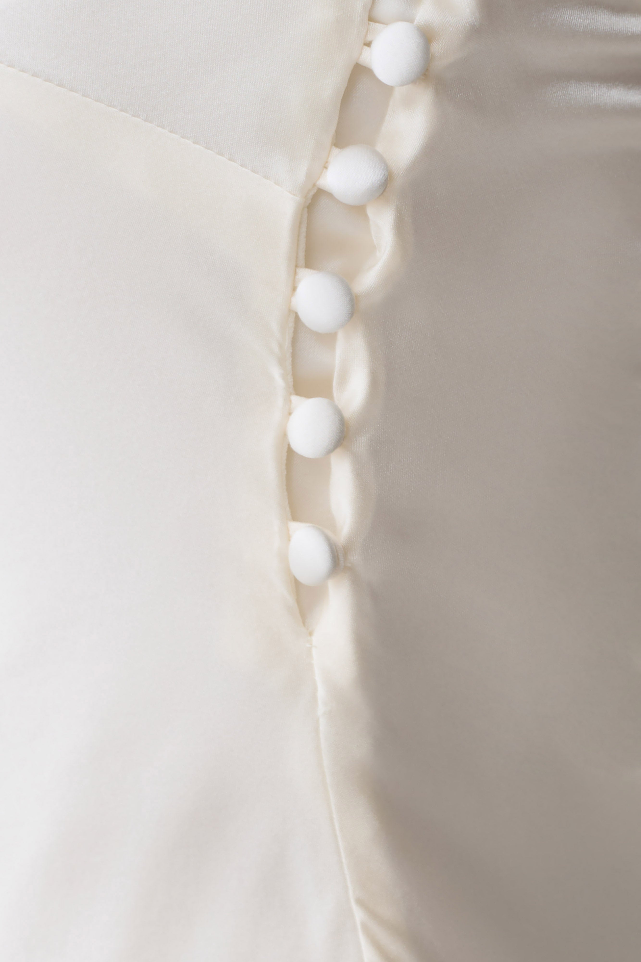 Kayla Silk Blend Strapless Asymmetric Top - Ivory