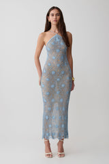 Sam Halter Hand Crochet Maxi Dress - Periwinkle