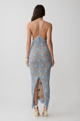 Sam Halter Hand Crochet Maxi Dress - Periwinkle
