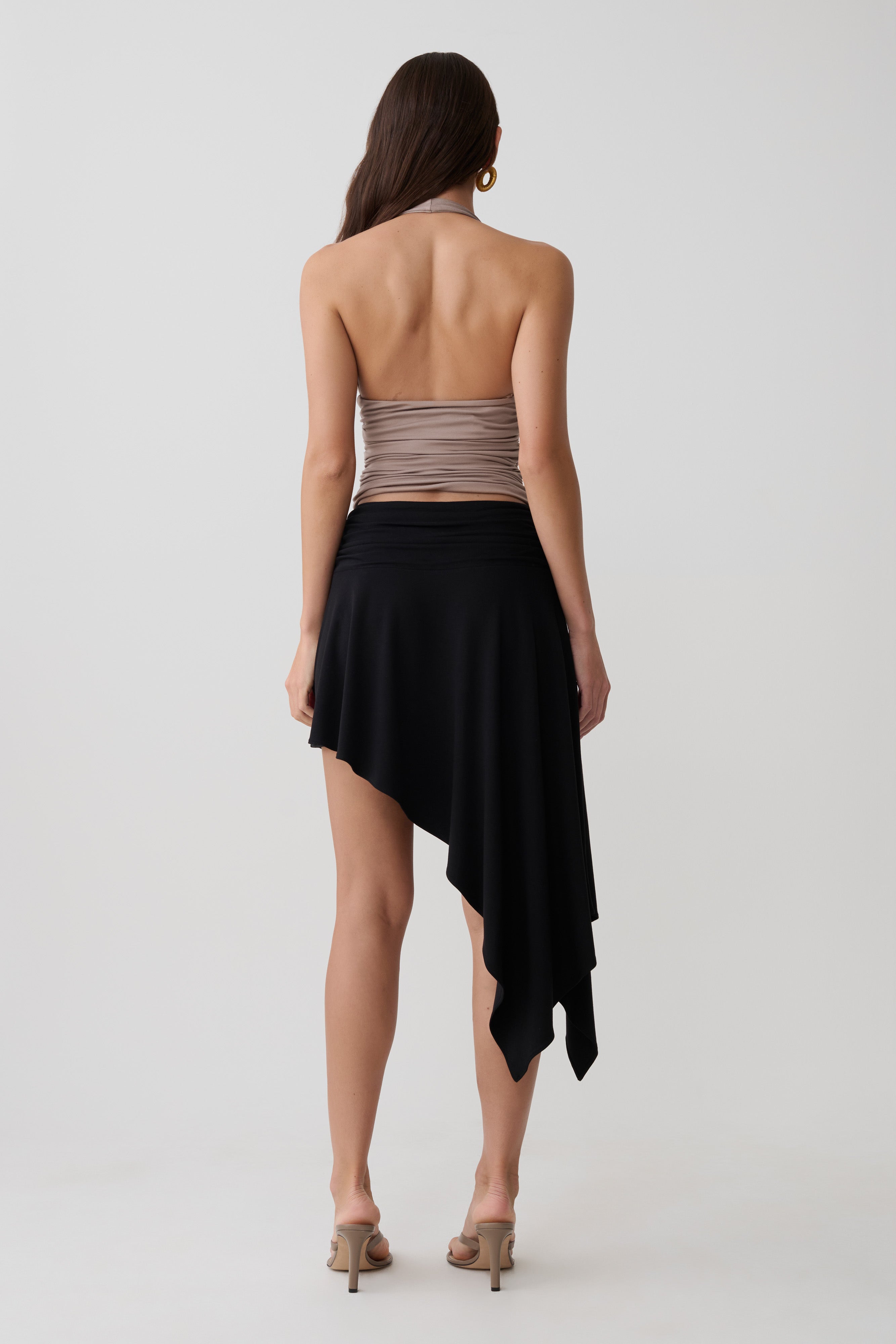 Peregrine Modal Gathered Halter Top - Neutral