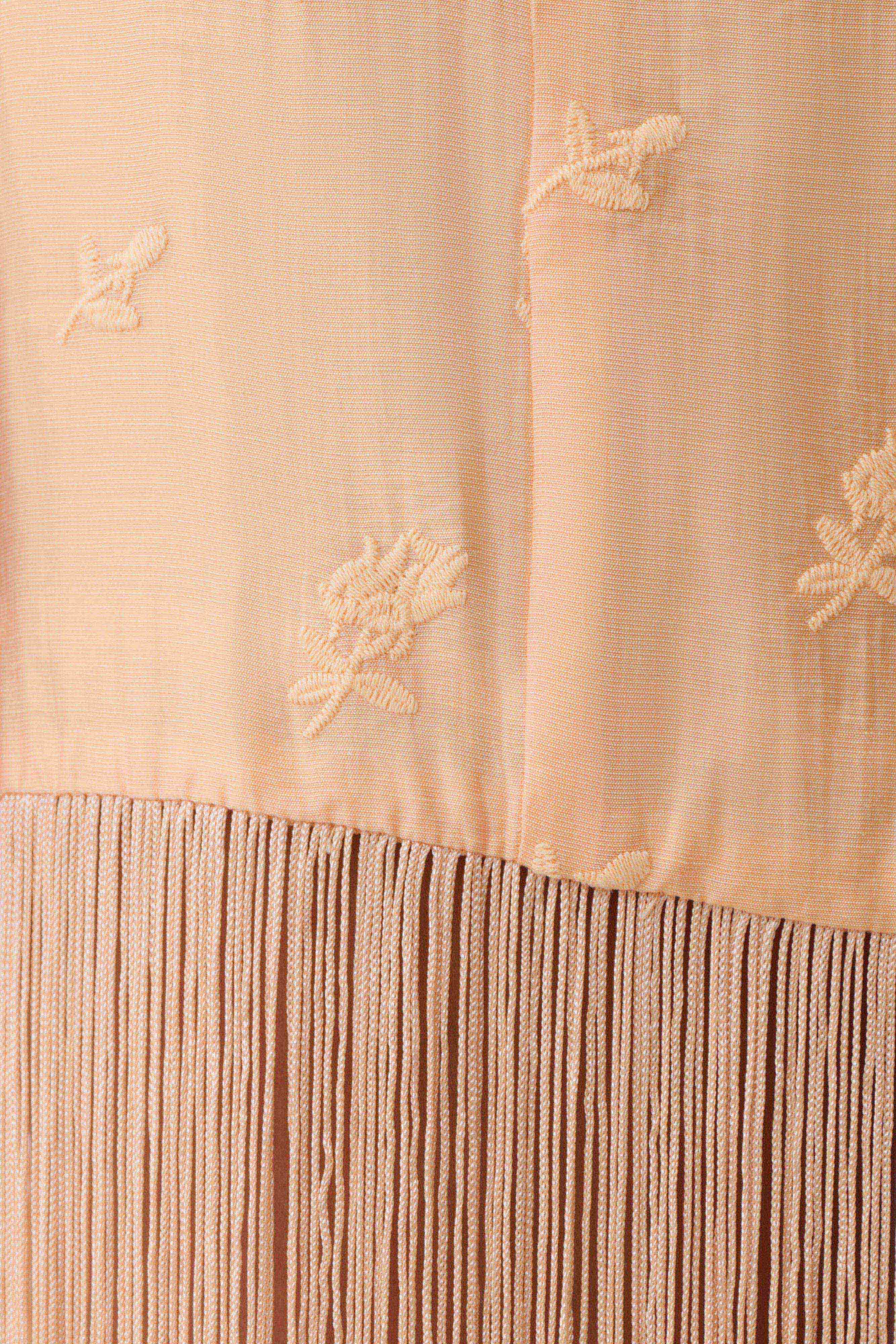 Abigail V Neck Fringe Maxi Dress - Orange