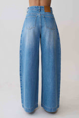 Bobby Oversized Jean With Front Pleat - Summer Blue