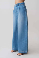Bobby Oversized Jean With Front Pleat - Summer Blue