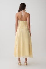 Georgia Panelled Midi Skirt - Butter