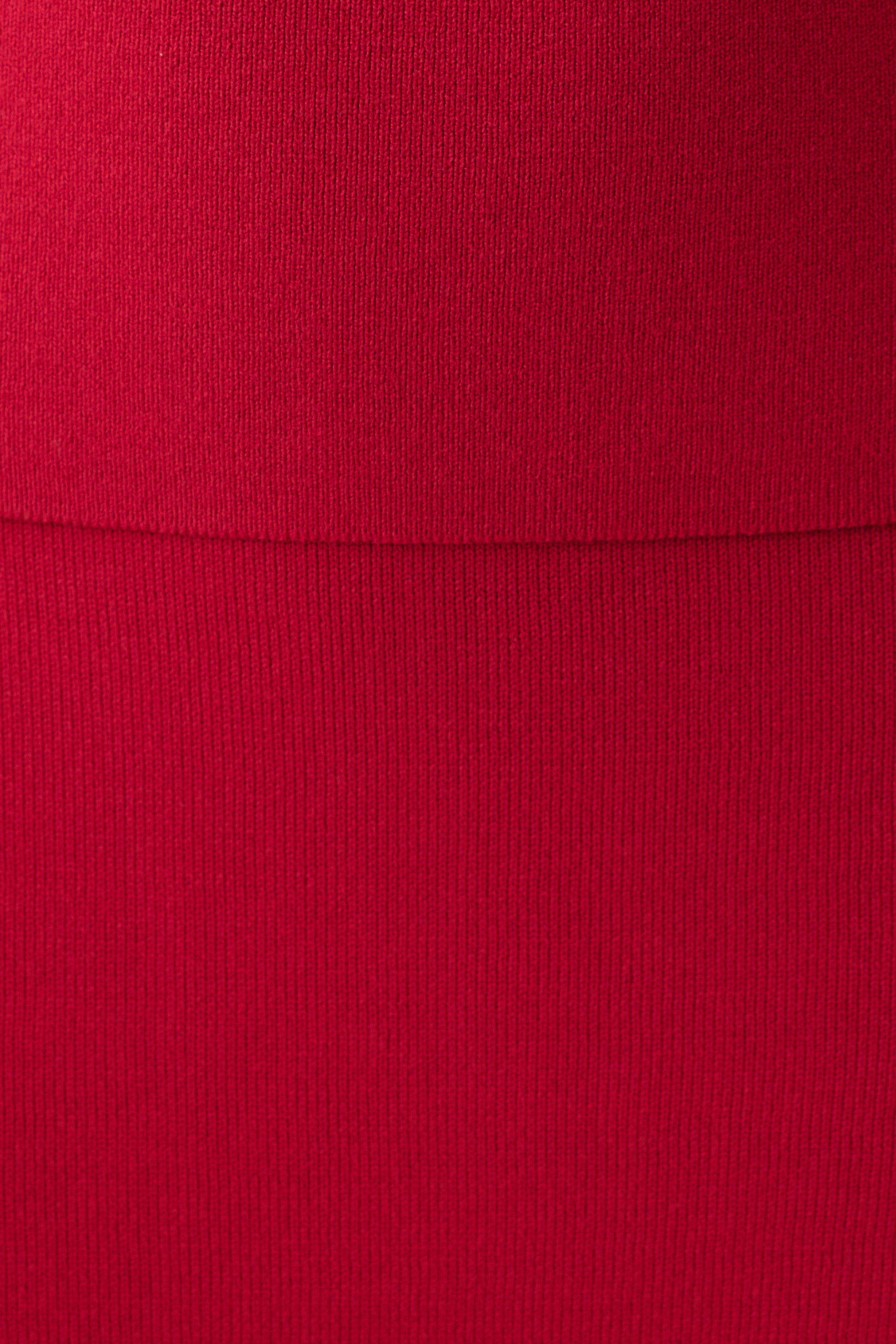 Misty Mid Rise Knit Mini Skirt - Red