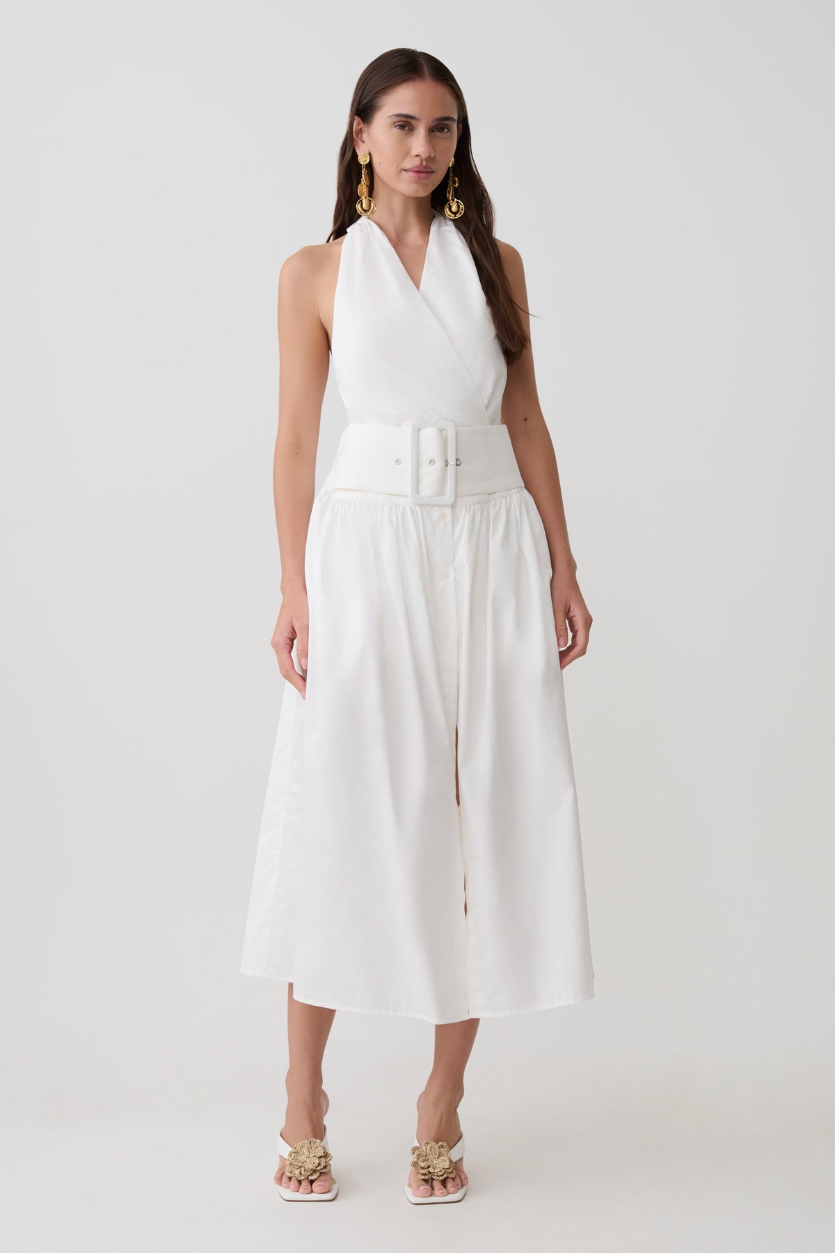 Emery Multi-Wear Cotton Midi Dress - White