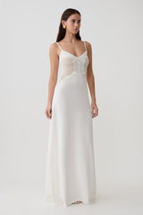Bray Knit & Lace Maxi Dress - Ivory