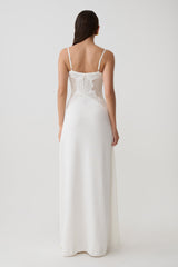Bray Knit & Lace Maxi Dress - Ivory