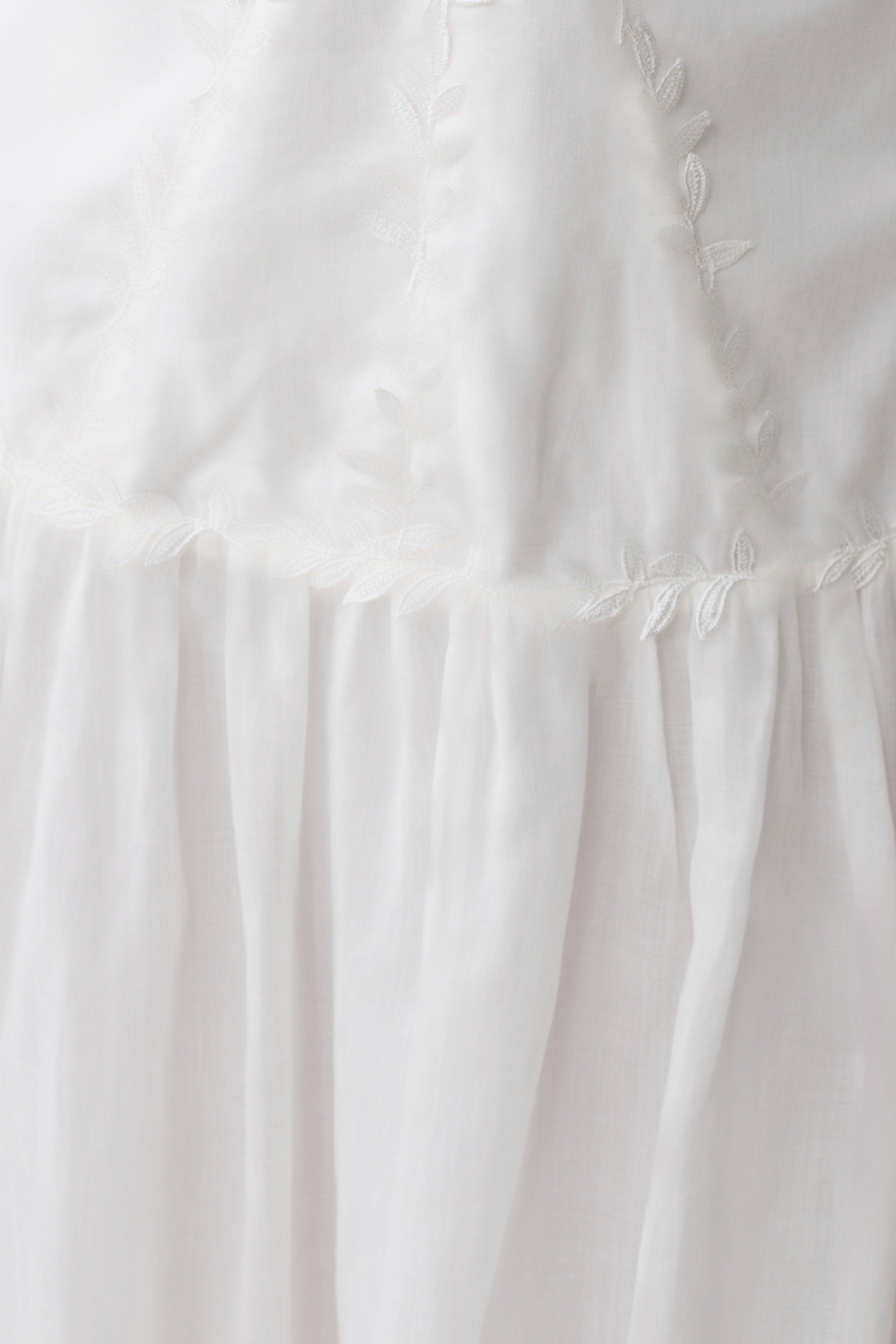 Fiona Linen Halter Maxi Dress - White