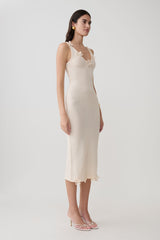 Rachael Knit Midi Dress - Nude