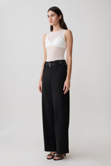 Arlo Wide Leg Suiting Trouser - Black