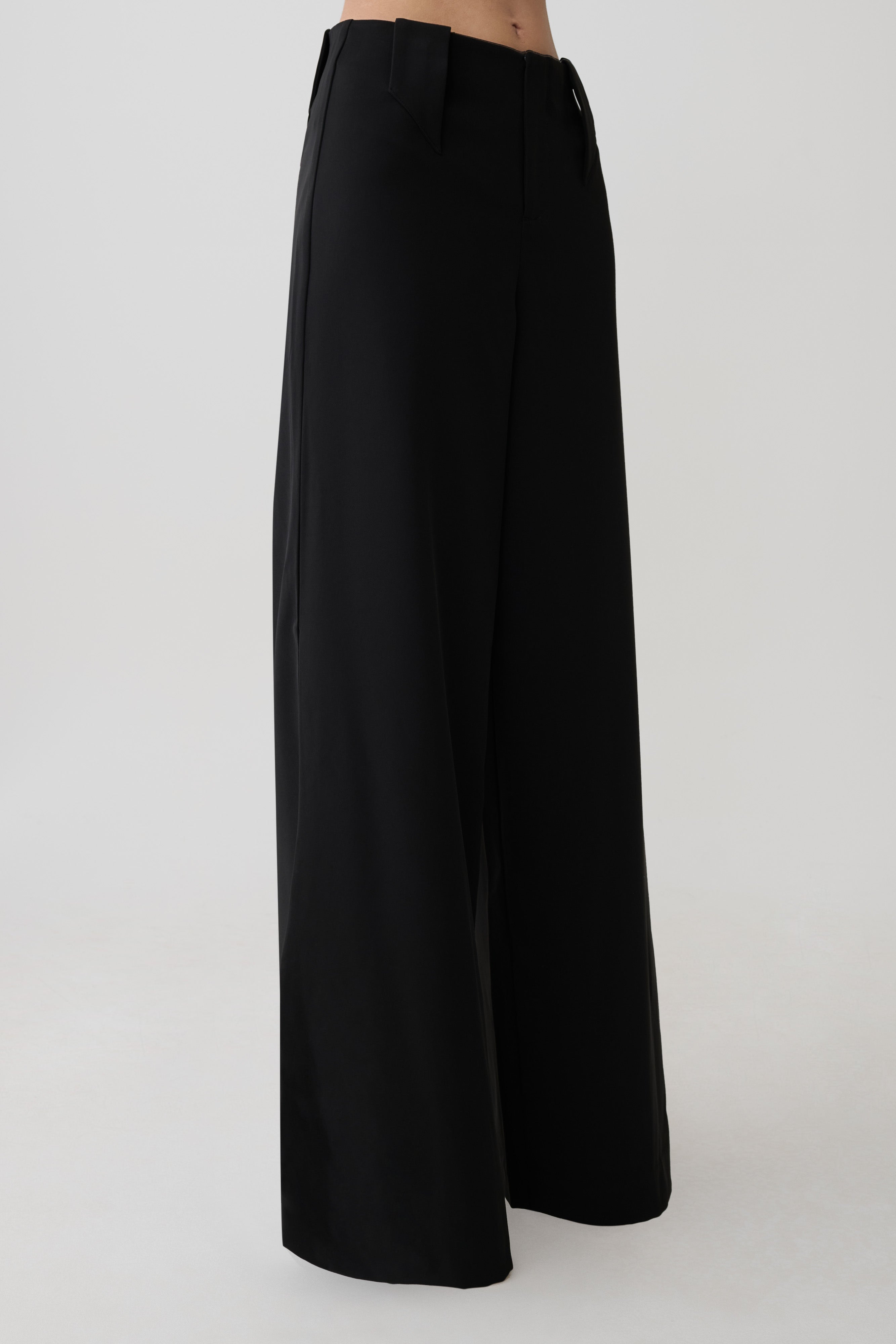Arlo Wide Leg Suiting Trouser - Black