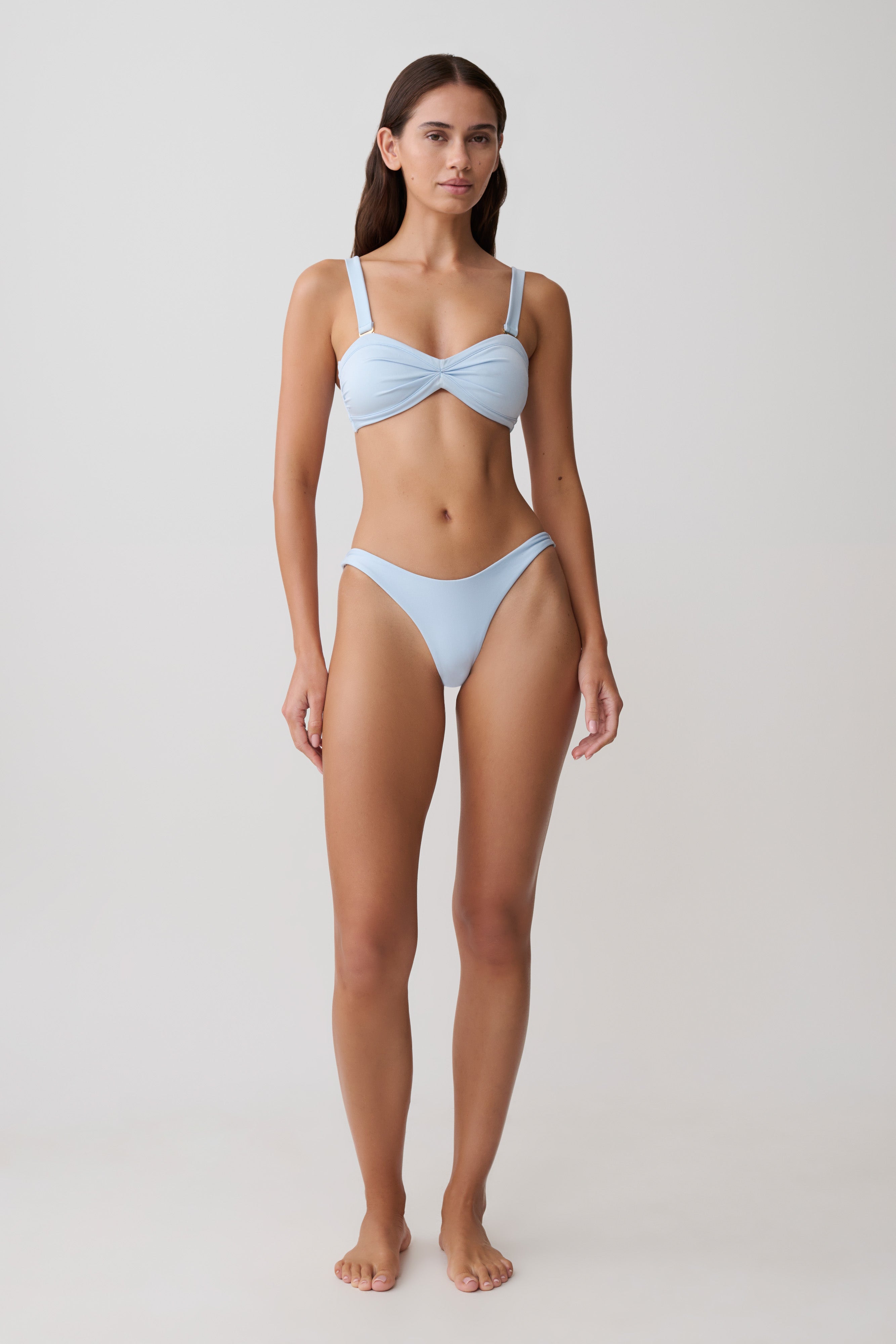 Clover Brazilian Bikini Bottom - Pale Blue