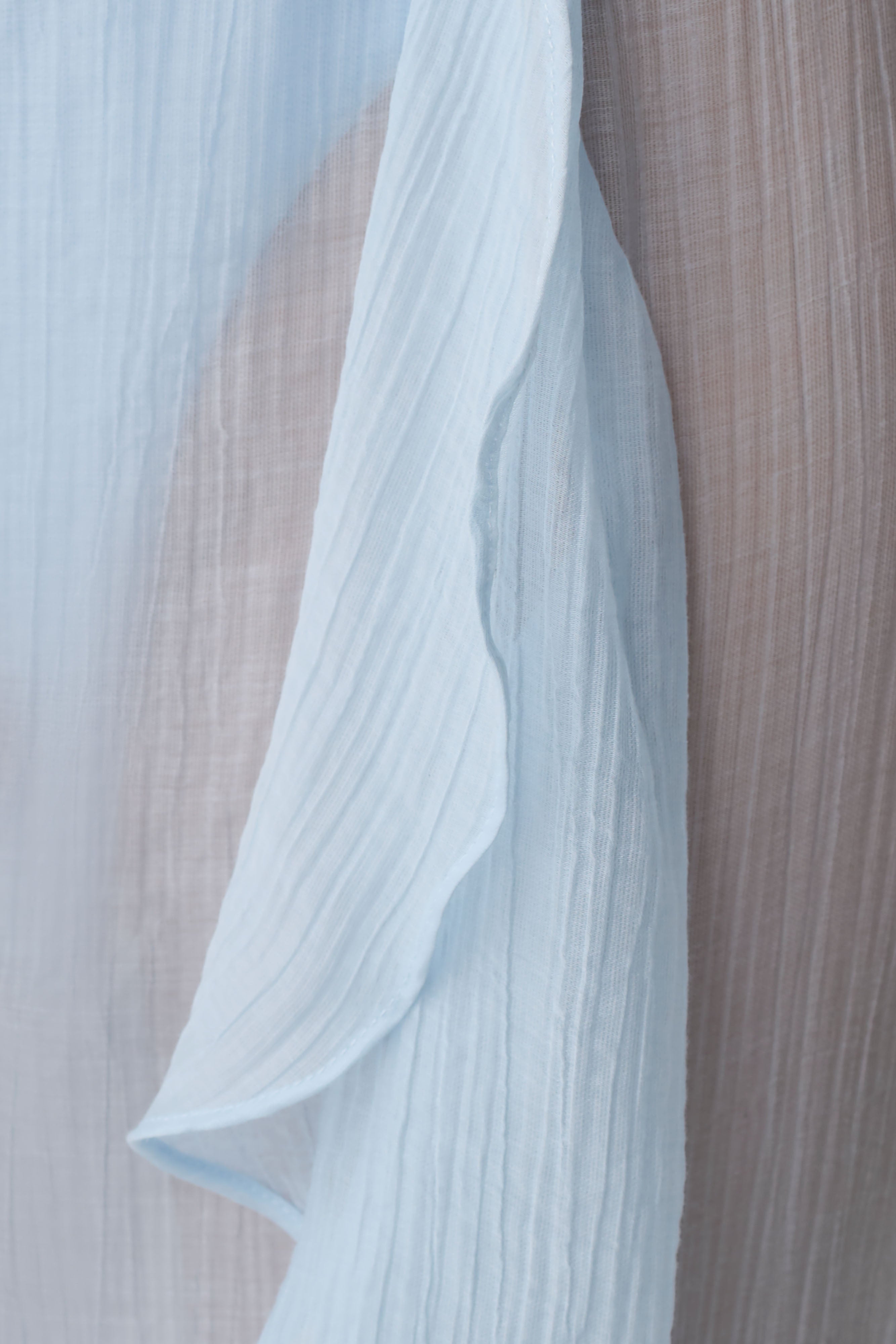 Kai Sheer Draped Ruffle Pant - Pale Blue
