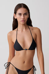 Blossom Classic Triangle Bikini Top - Black