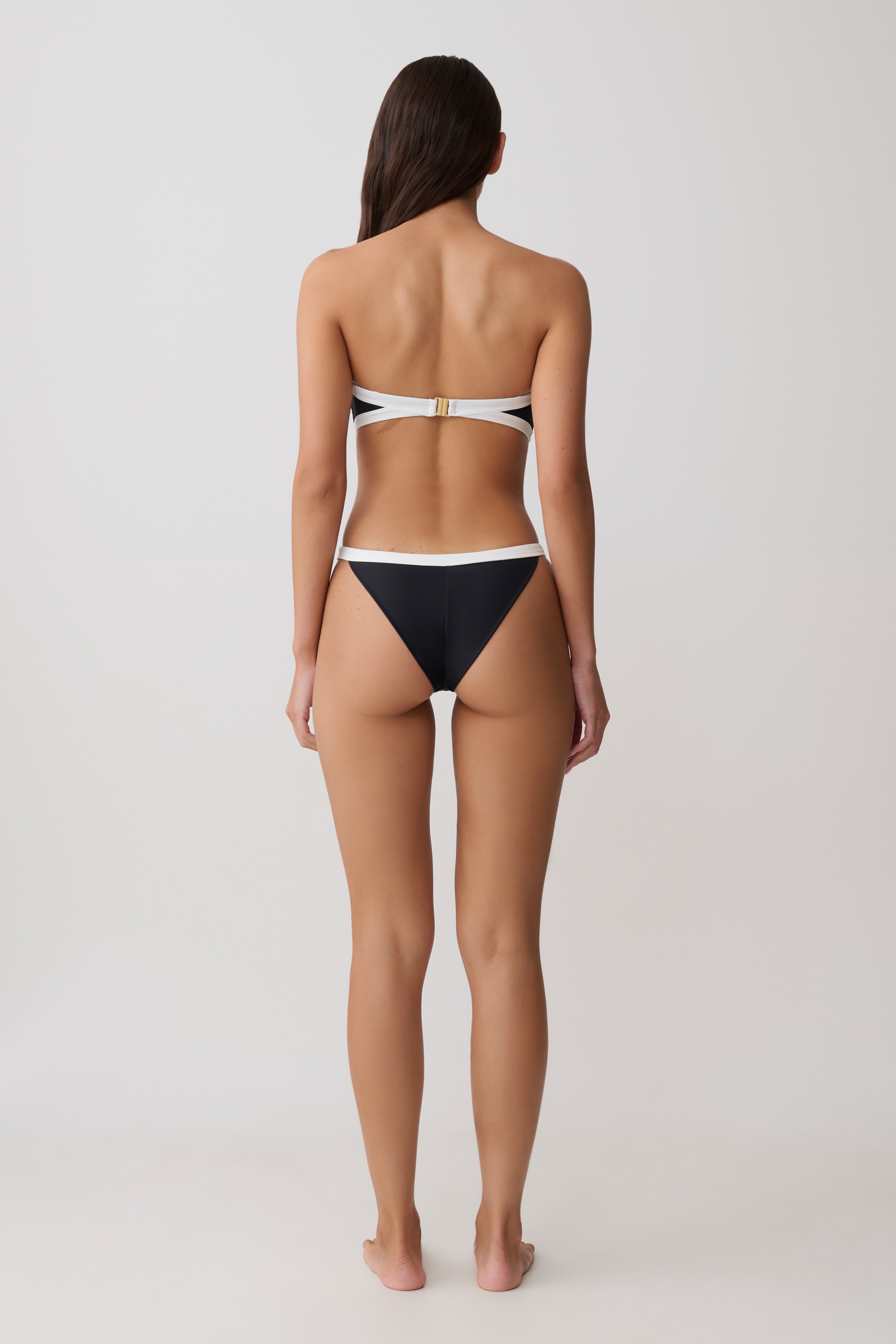 Briar Strapless Bikini Top - Black/White