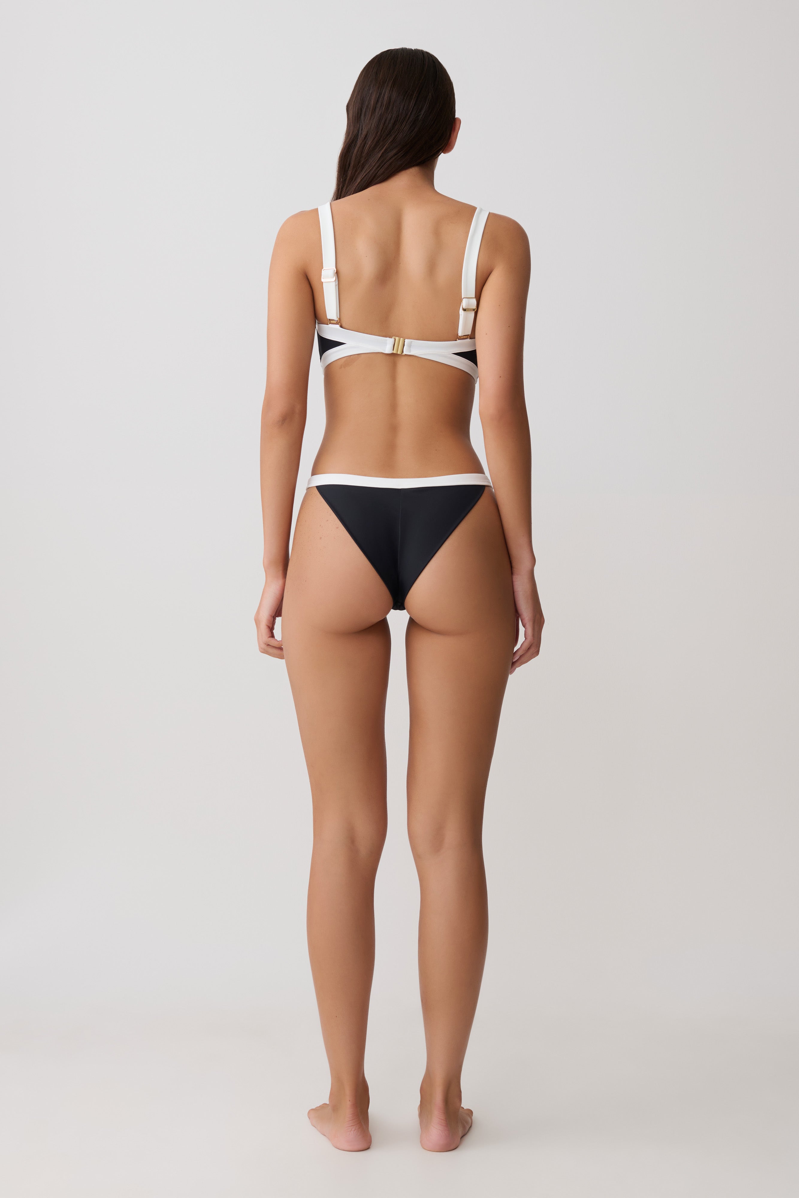 Isla Brazilian Bikini Bottom - Black/White