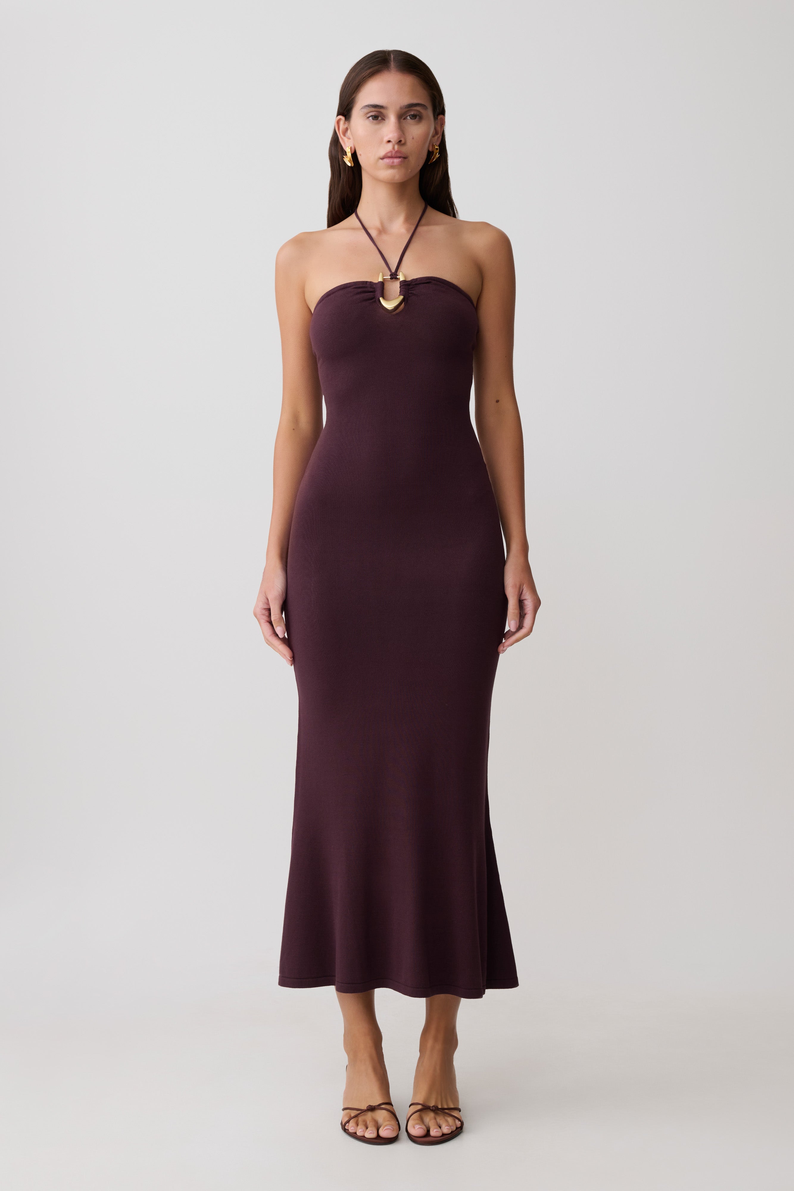 Dimitri Knit Midi Dress - Chocolate