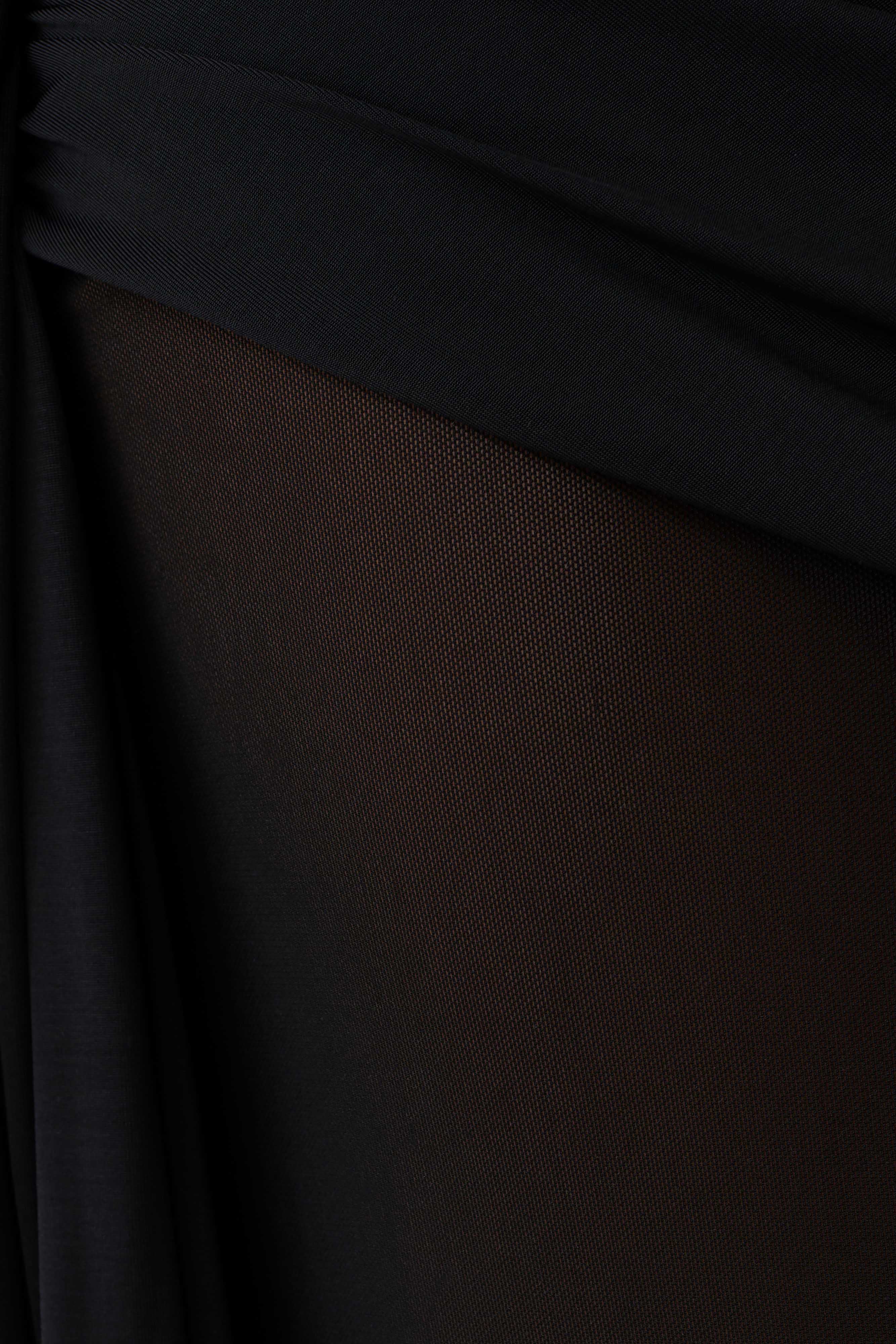 Asher Slinky One Shoulder Maxi Dress - Black