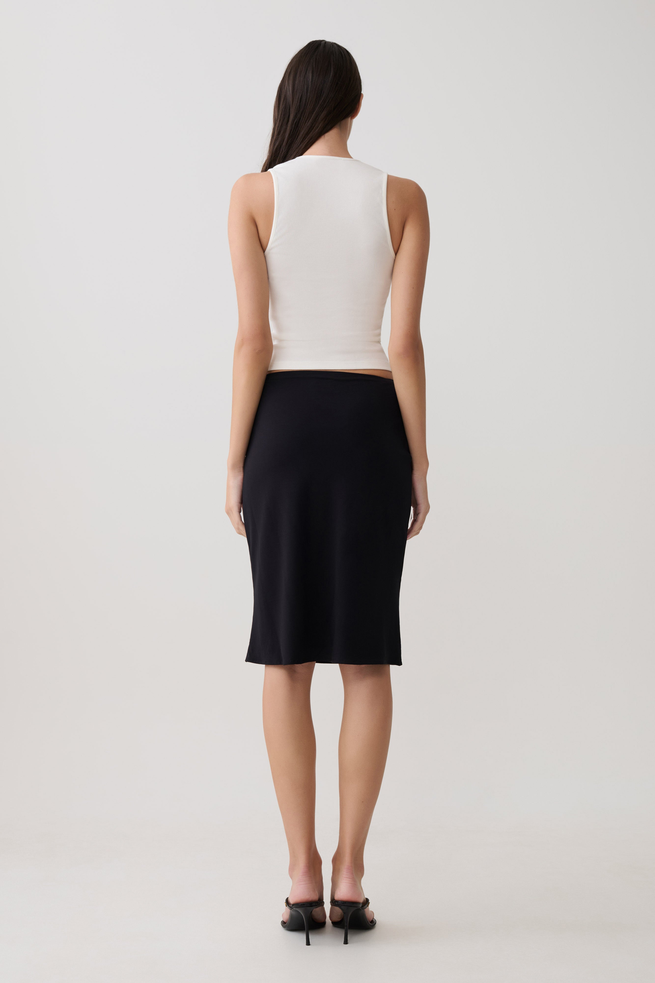 Greer Knee Length Skirt - Black