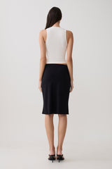 Greer Knee Length Skirt - Black