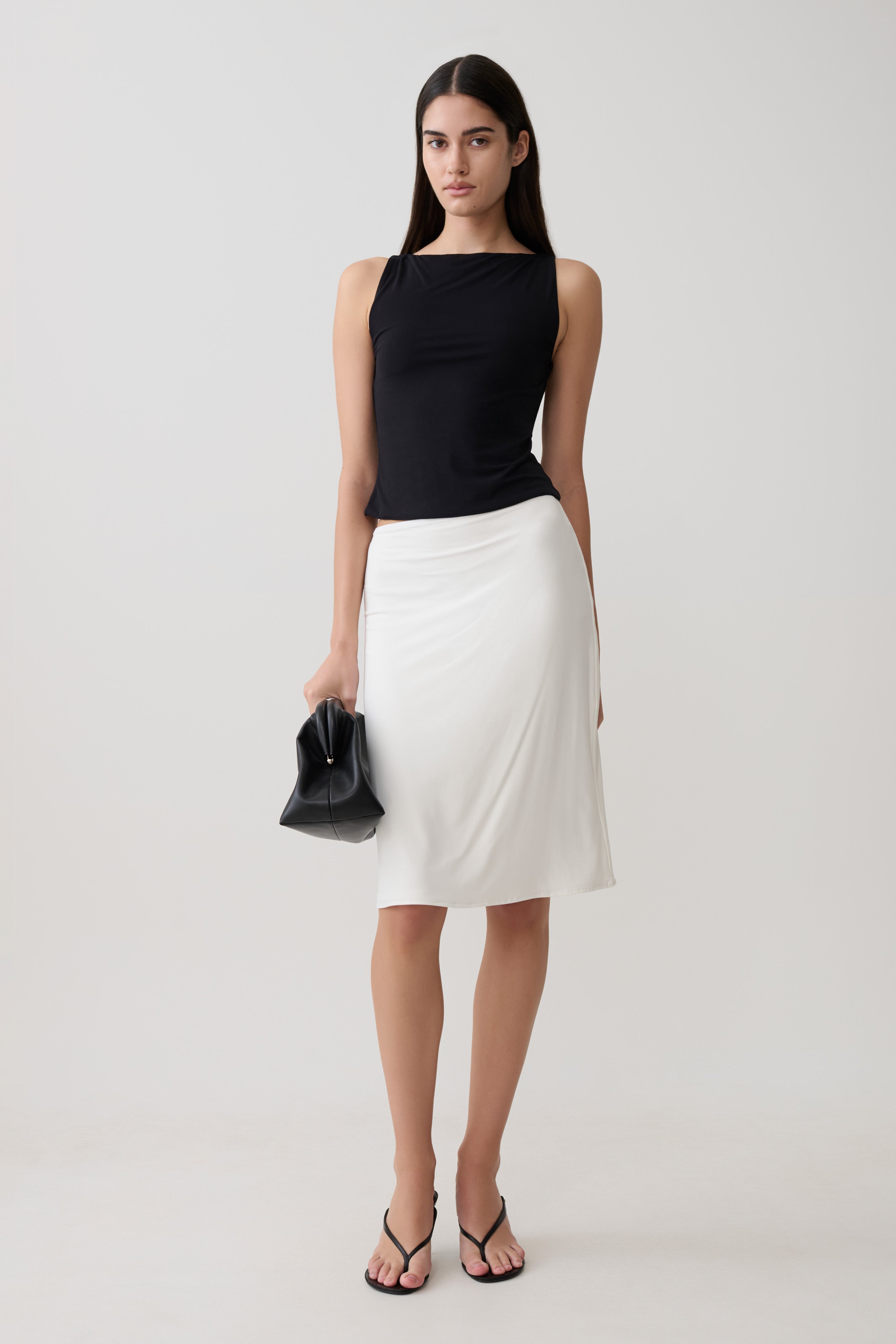 Nicolette Sleeveless Tank Top - Black
