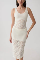 Atlantis Crochet Knit Top - White