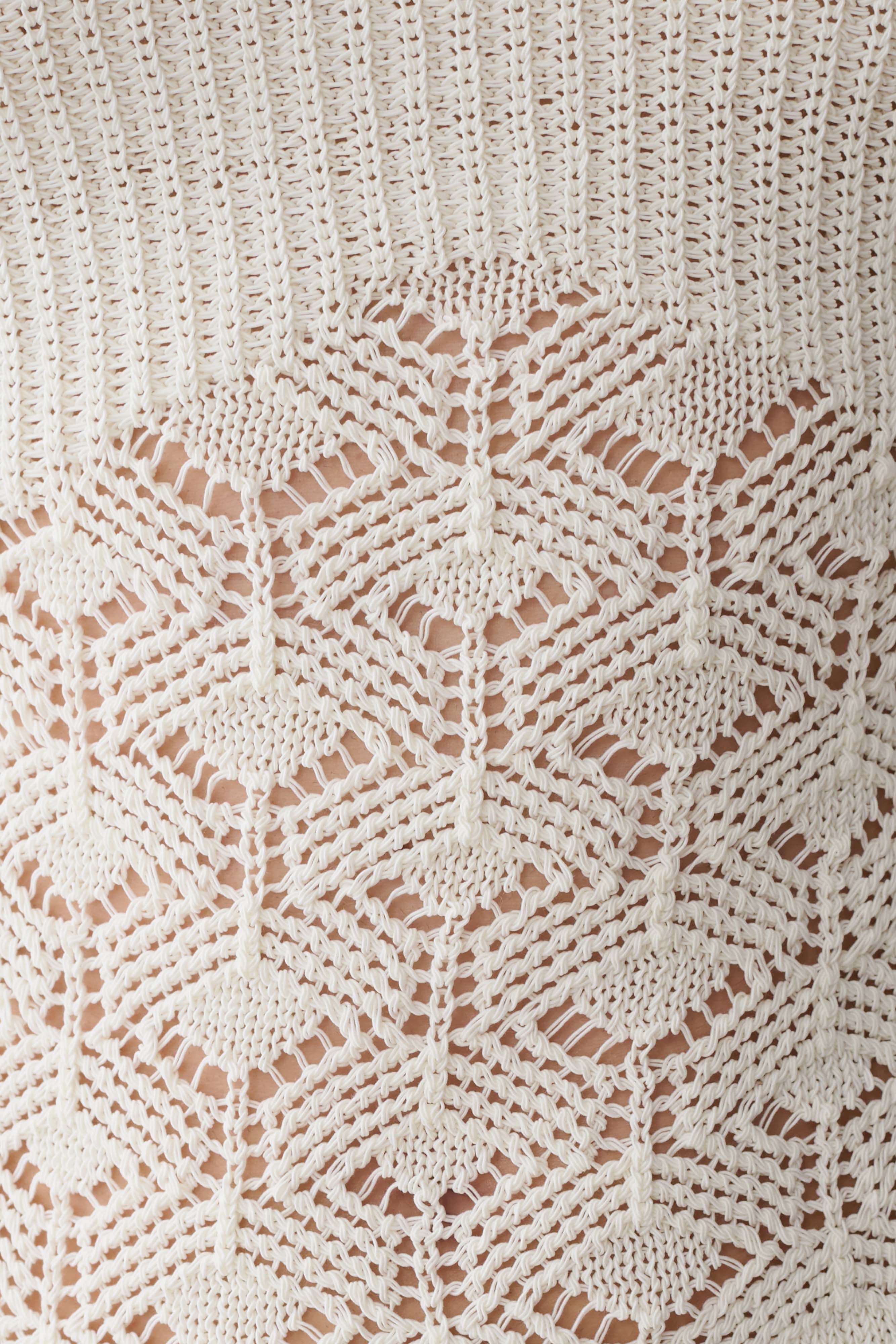 Atlantis Crochet Knit Top - White