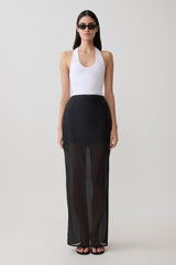 Ximena Organza Maxi Skirt - Black